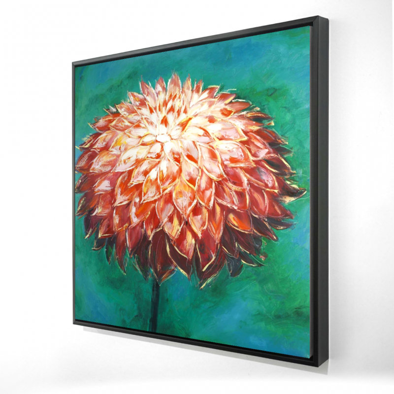 " Abstract Dahlia Flower ", Green