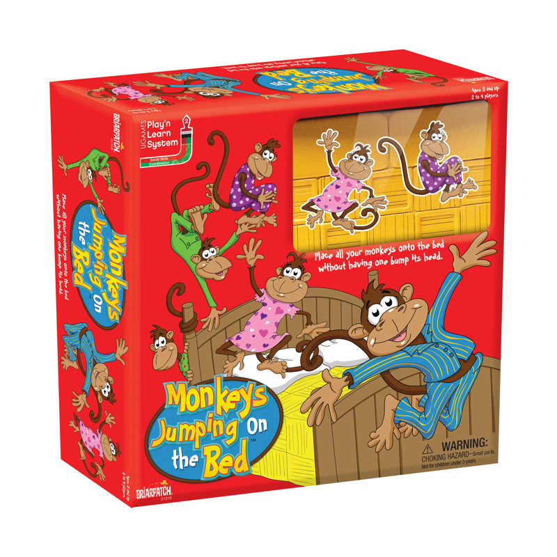 Jeu de singes sautant sur le lit