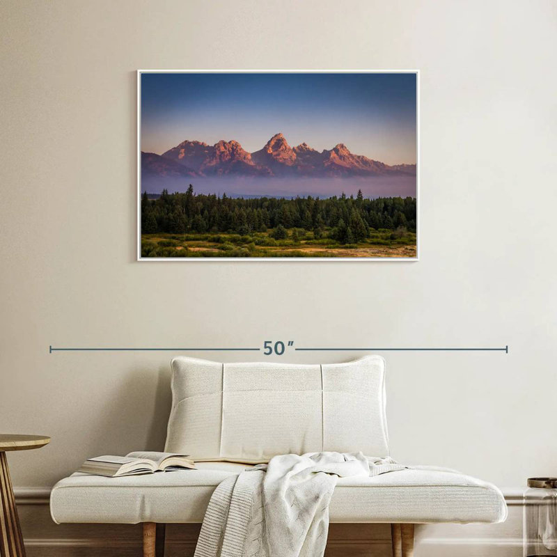 Brume Grand Teton, Cadre flottant blanc, 37 po x 25 po