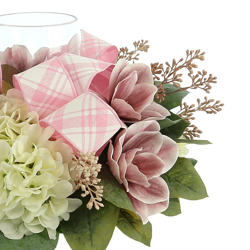 Hydrangea and Magnolia Candelabrum
