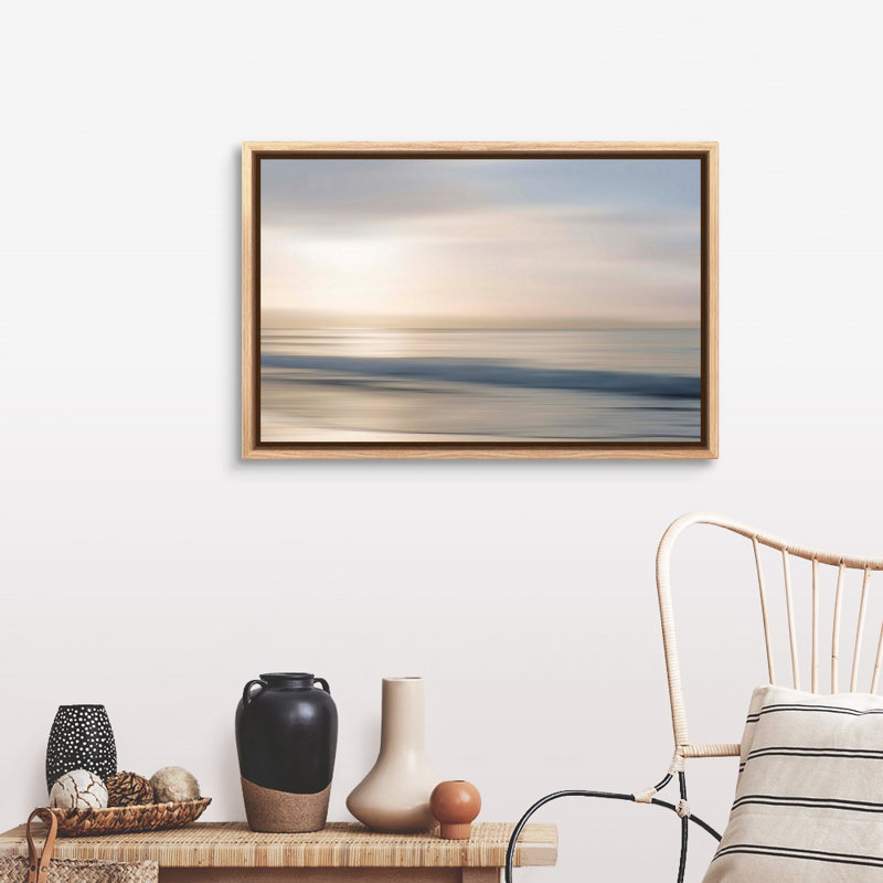 «Morning Rise» par Alex Hanson - peinture sur toile, Toile avec cadre flottant, H 25,25 po x l 37,25 po, Naturel