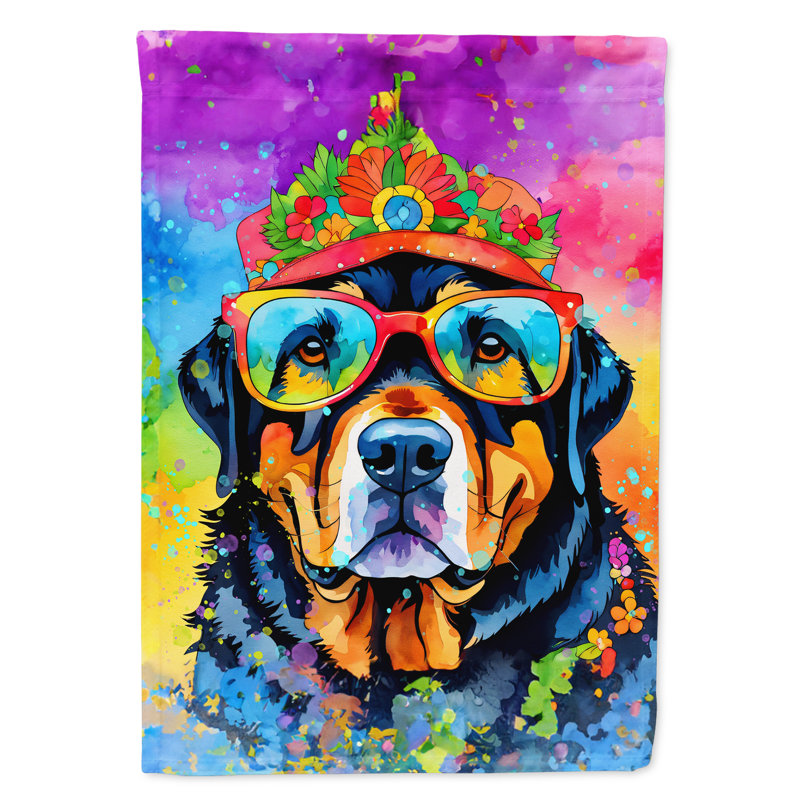 Drapeau de jardin Hippie Dawg, Rottweiler