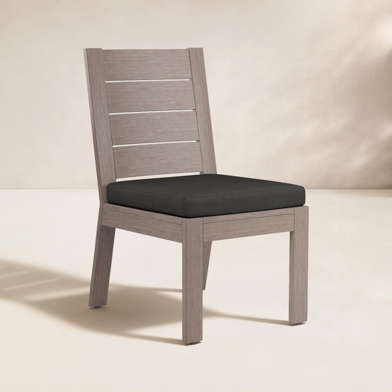 Chaise de terrasse avec coussin Laguna, Tissage uni Sunbrella® Spectrum carbone