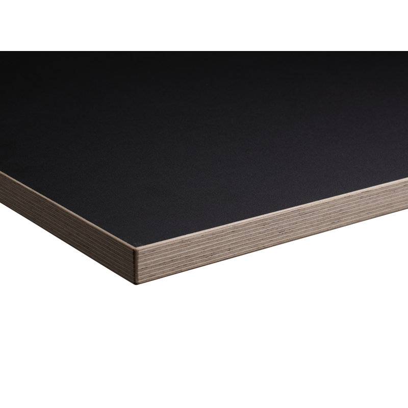 Aarifah Adjustable Metal Base Standing Desk, 70cm H x 120cm W x 80cm D, Silver, Black Ply Edge