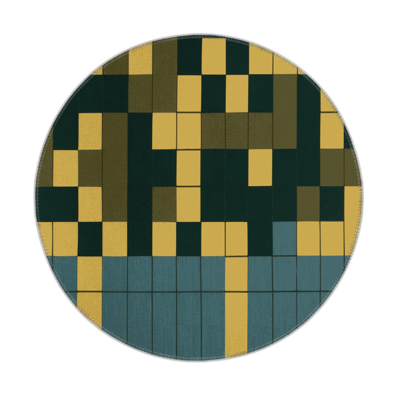 Earthly Bits Indoor And Outdoor Area Rug, Round 5'