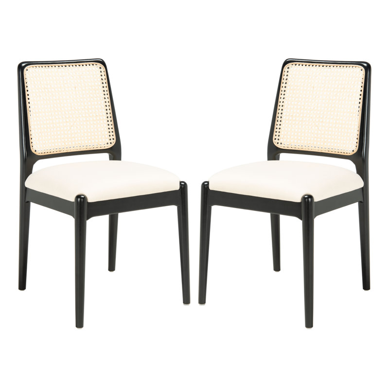 Dinwiddie 19.5'' H Upholstered Armchair, White, Black