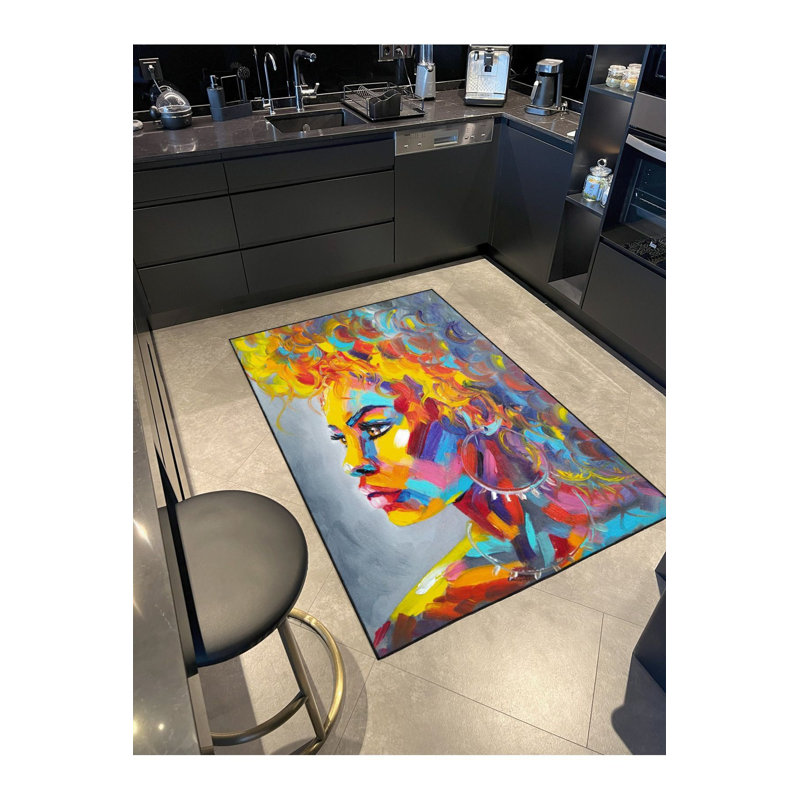Tapis lavable moderne Modern Pastel, Rectangle 3 pi 3 po x 4 pi 11 po 