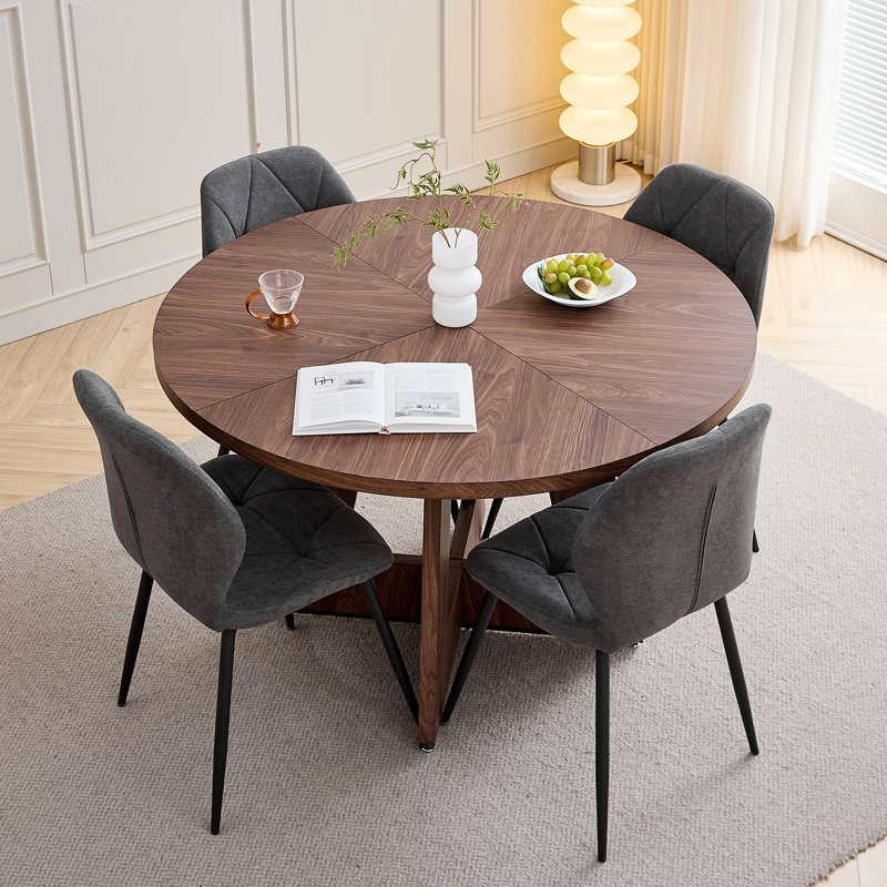 Round Dining Table, Dark brown