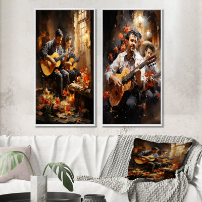«Mexique Signer Mariachi Serenade», ensemble de 2 reproductions d'art sur toile