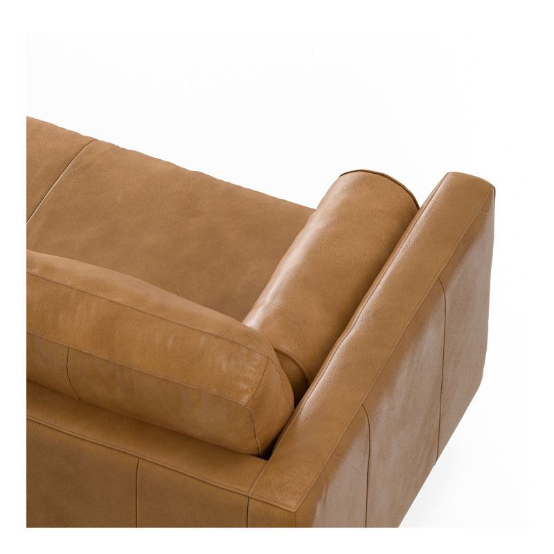 Morrison Sectional Sofa, Right Hand Facing, Light Brown Leather