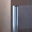 Cabine de douche à charnière carrée Aqua Fold sans cadre avec base incluse-31483044-132212257