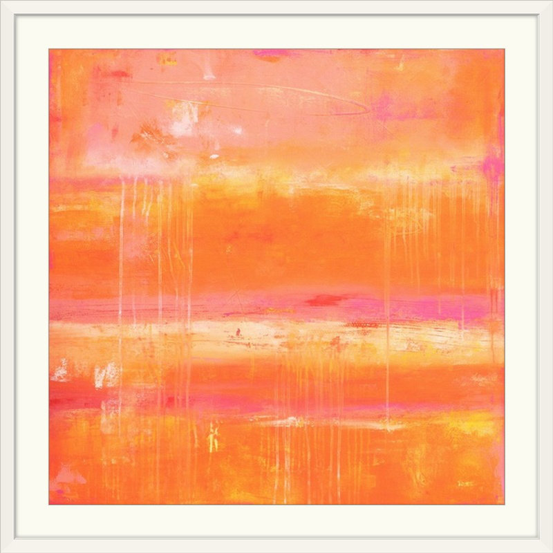 «Caribbean Sky» par Frisco, impression, Cadre blanc, H 32 po x l 32 po x P 1 po
