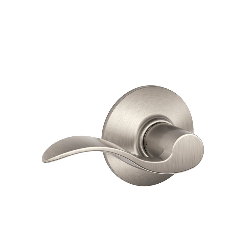 Accent Lever Hall and Closet Lock, Satin Nickel