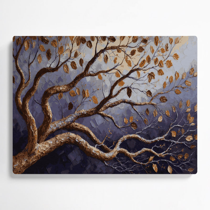 Art mural en métal Botanical Pecan Branches, H 132 po x l 168 po x P 0,05 po