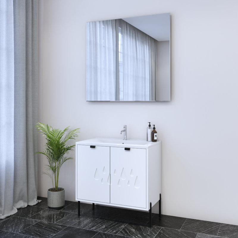 Meuble-lavabo simple 31,5 po avec plateau Taren