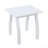 SELMA Acacia Wood Accent Side Table In White PU, Weather-Resistant Rectangular End Table For Patio, Garden, Lawn, And Living Room