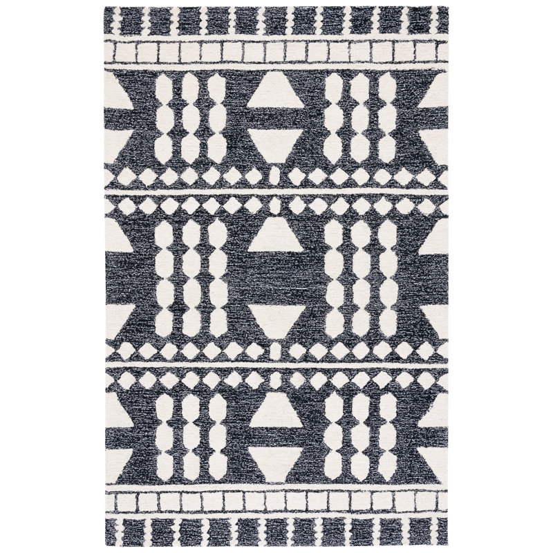 Hanssel Hand Tufted Performance Southwestern Rug, Rectangle 8' x 10'