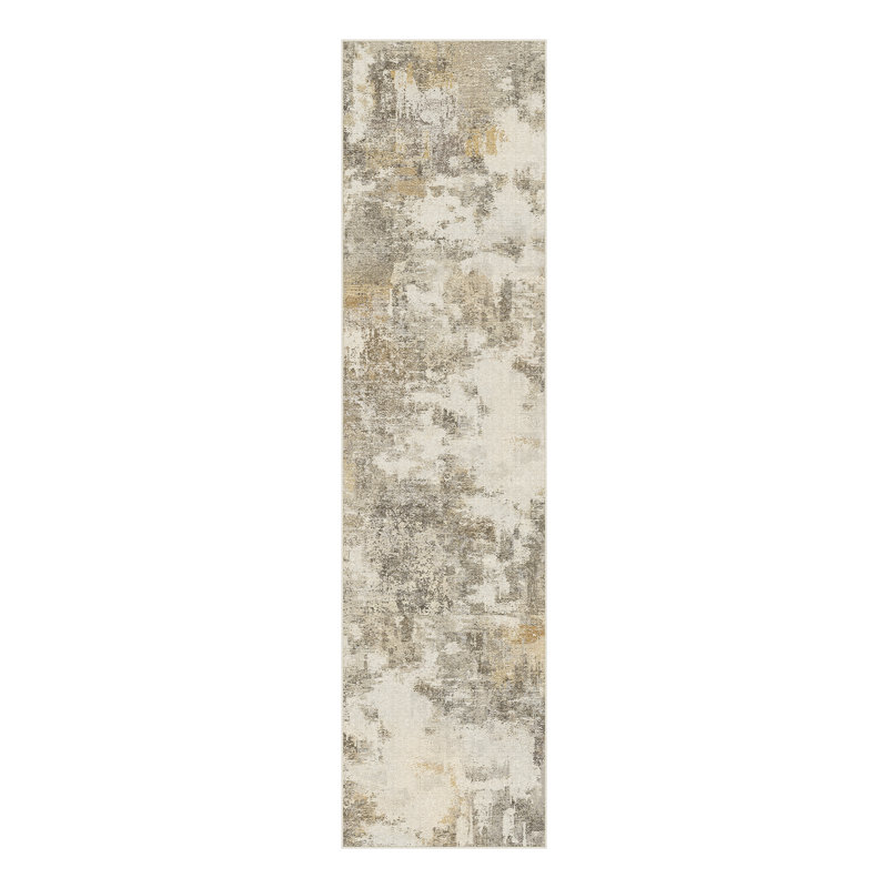 Tapis abstrait moderne Arden, Brown, Runner 2'3" x 7'6"