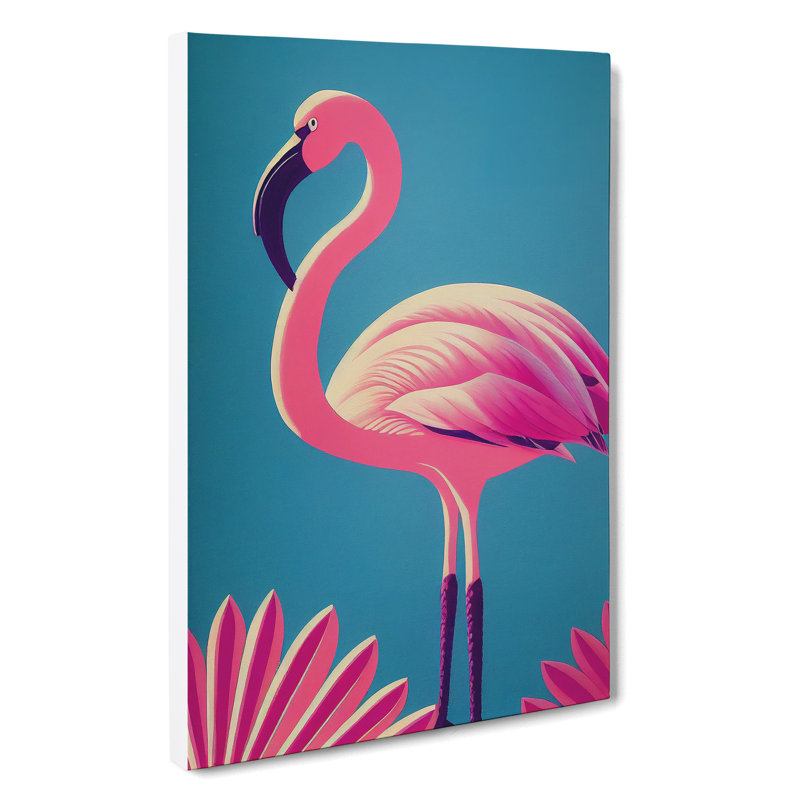 Opulent Flamingo - Wrapped Canvas, 50cm H x 35cm W x 3cm D