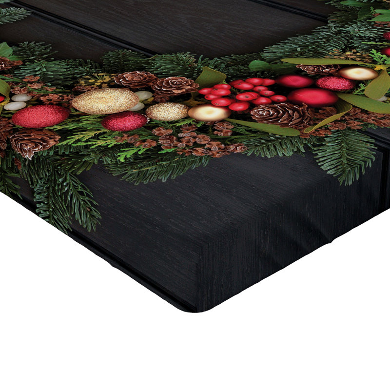 Multicolore couronne de sapin Ambesonne, Ensemble literie pour lit simple