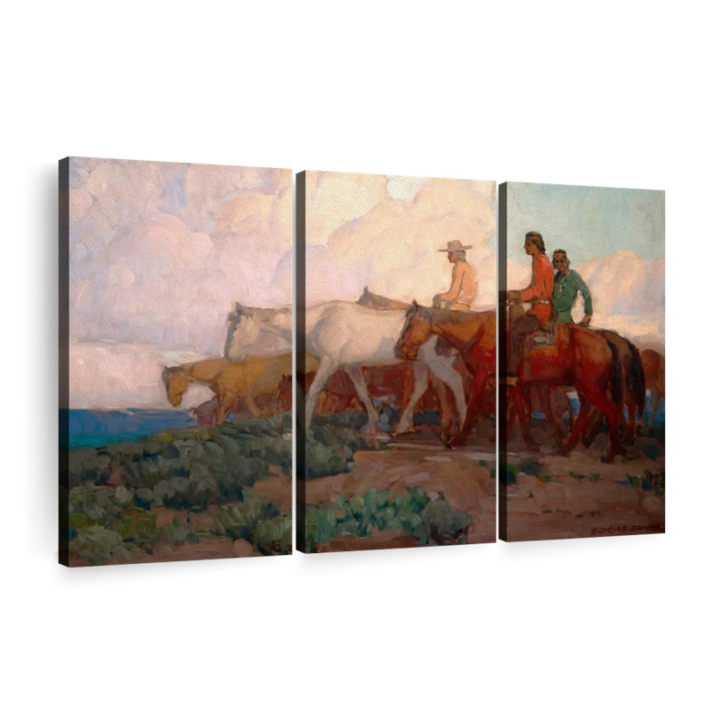 «Navajo Range Riders» sur toile, H 42 po x l 65 po