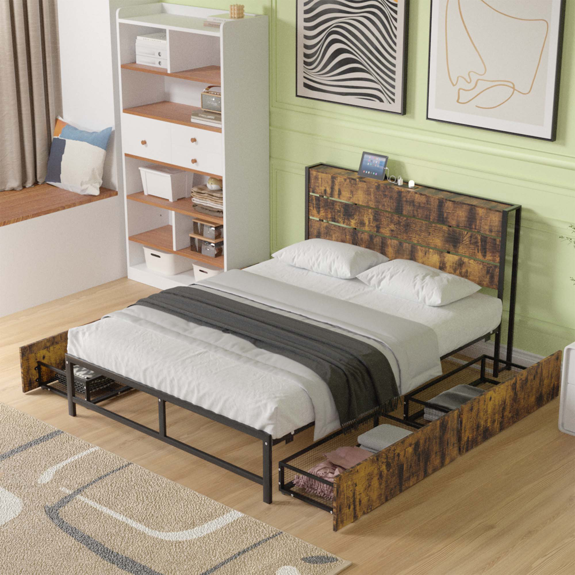 17 Stories Sylvanus Platform Storage Bed | Wayfair