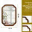 Miroir de coin décoratif en bois massif arrondi pour rehausser l'élégance et le style-407722576-407722578