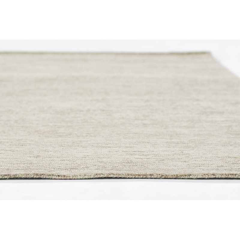 Charton Handmade Tufted Wool Gray/Sand Area Rug, Rectangle 2' x 3'