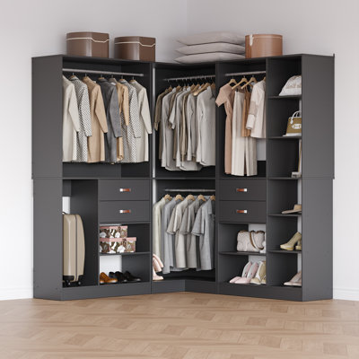 Opemipo 71'' - 110'' Freestanding Closet System