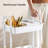 3 Tier Rolling Cart Organizer, Plastic Rolling Cart Wi...