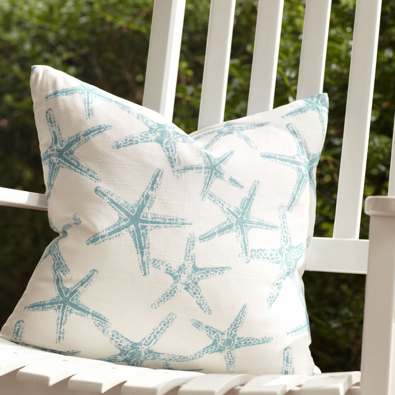 Outdoor Reversible Throw Pillow, Pool