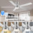 52" Brushed Nickel Lowe Profile Ceiling Fan with Light