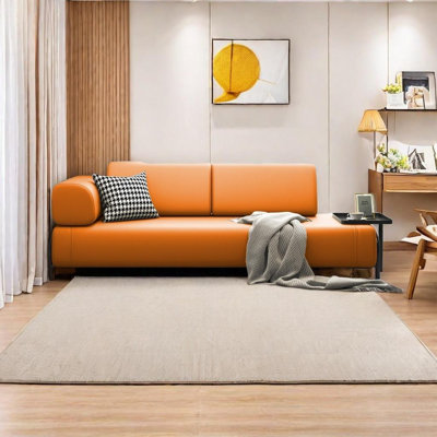 Chaise longue en cuir Cat Claw avec table d'appoint