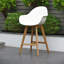 Chaises de bar avec accoudoirs en teck Rafael-1615349901