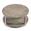 Table basse ronde en bois avec roulettes