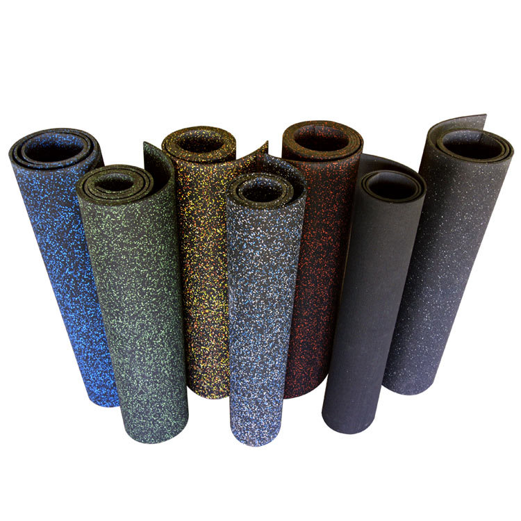 Elephant Bark Blue Dot Recycled Rubber Flooring Mat 96" x 48"