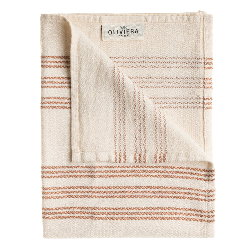 Ensemble de serviettes essuie-tout en coton Allora, Brun