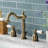 Kingston Brass Heritage Two-Handle 3-Hole Deck Mount Widespread Bathroom Faucet with Pop-Up Drain-29272867