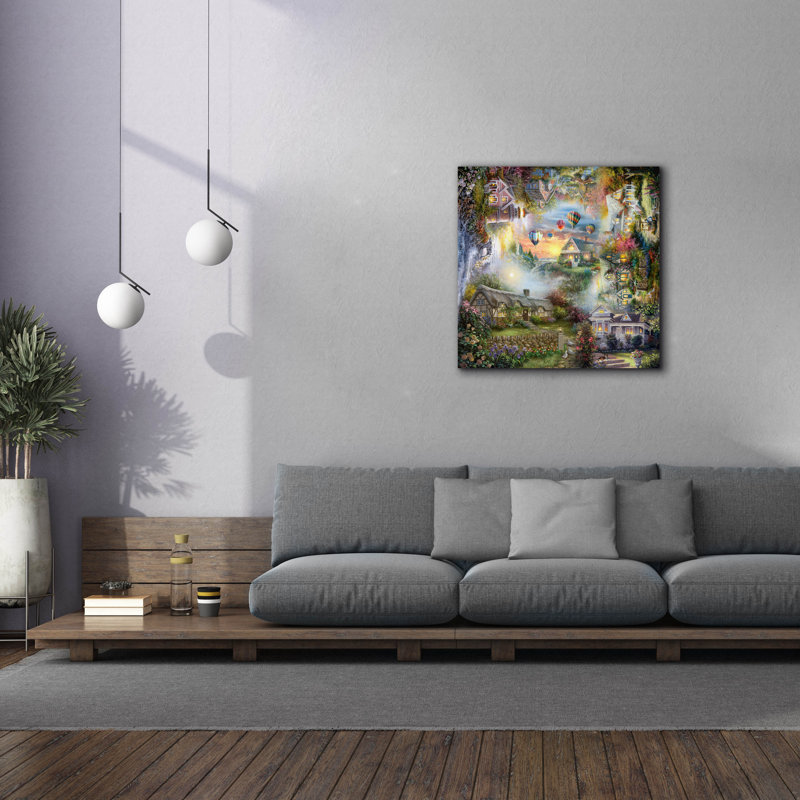 «Nickys Haven» par Nicky Boehme, art mural sur toile, H 37 po x l 37 po x P 1,5 po