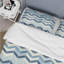 Ensemble de housse de couette à imprimé chevrons bleu marine Midcentury VI - bleu marine-109173648