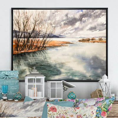 " Cloudy Spring River At Sunrise "
