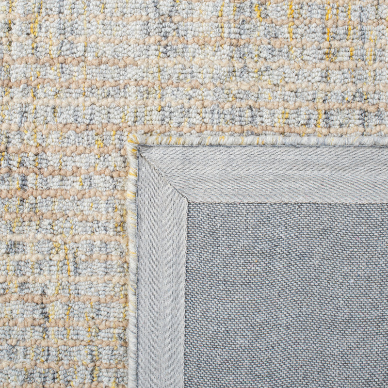 Tapis de couleur unie en coton / laine touffeté à la main Lukas, Rectangle 8 pi x 10 pi