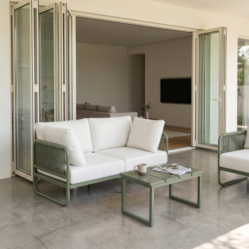 Canapé de patio modulaire moderne Sylva, 2, 2 corner sofas