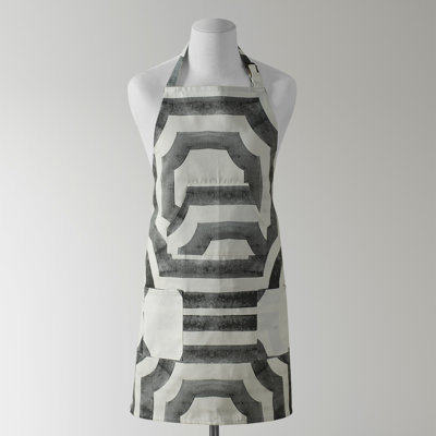 Printed Cotton Kitchen Apron with Pockets Adjustable