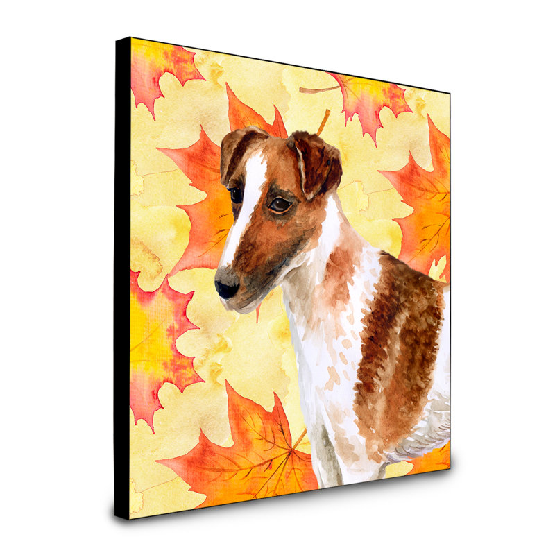 Panneau mural d’art Cannes, Fox terrier au poil lisse