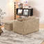 Fauteuil d'appoint rembourré avec repose-pieds en chenille-1056189599