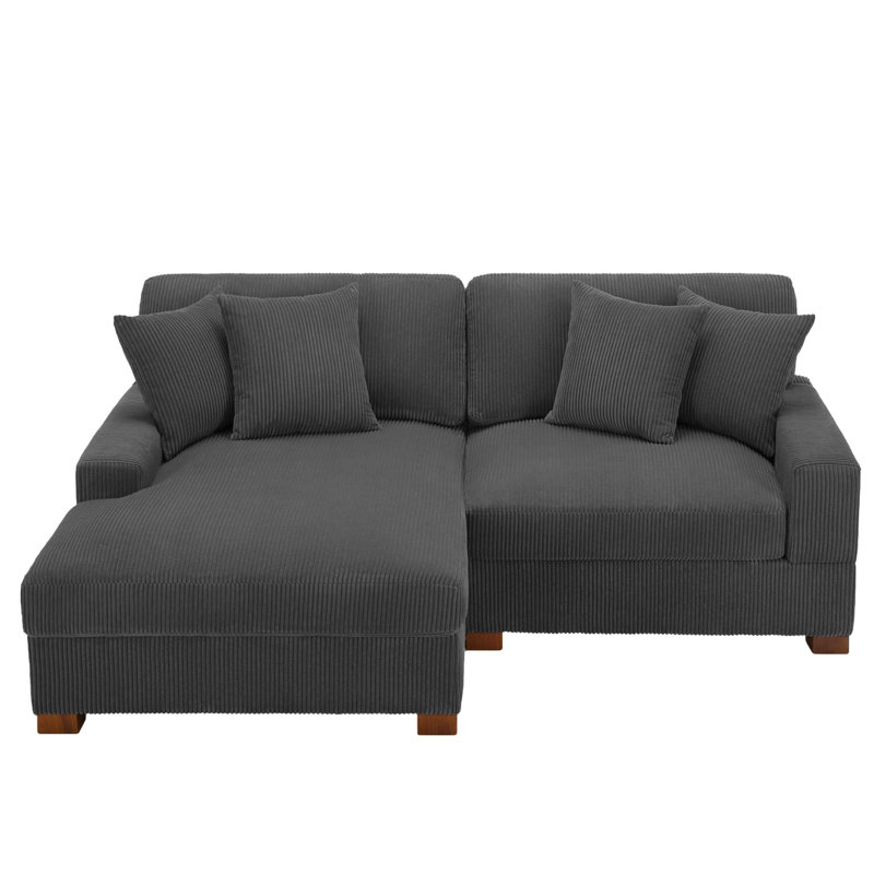 Milbrey Modular Corner Sofa, Grey, Left Hand Facing
