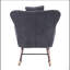 Chaise berçante rembourrée pour chambre à coucher Teddy