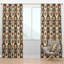 Panneau de rideau simple semi-diaphane avec passe-tringle Mid-Century Design-994281359