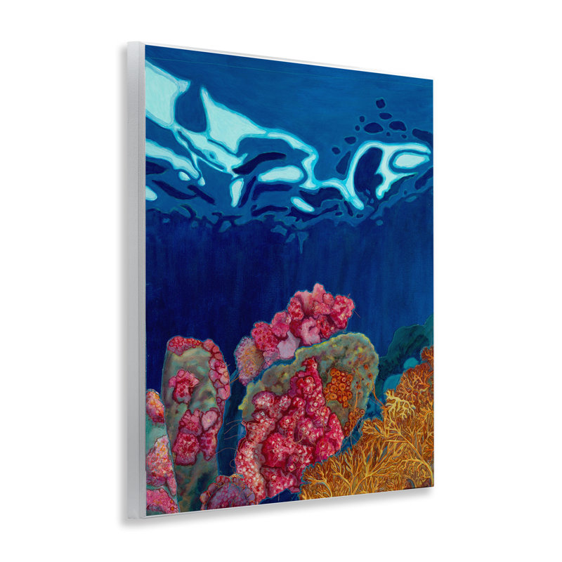 Art mural abstrait corail sous-marin abstrait par Sara Everett